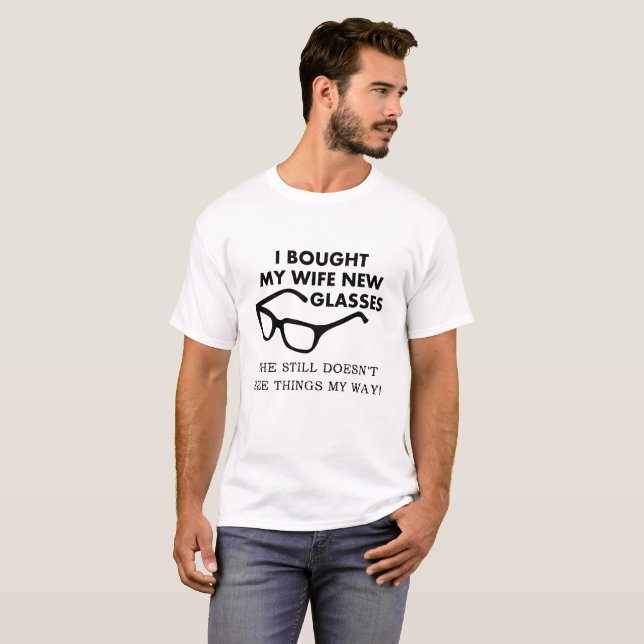 Femme Nouvelles Lunettes Tshirt Drôle (Devant entier)
