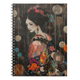 Femme pensive dans le carnet de Kimono