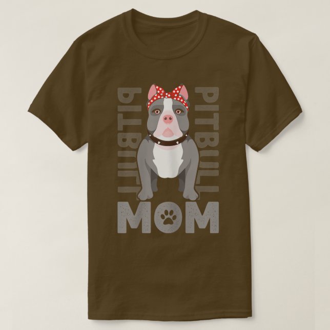 Femme Pitbull Mom - Funny Pit Bull Dog T-Shirt Co (Design devant)