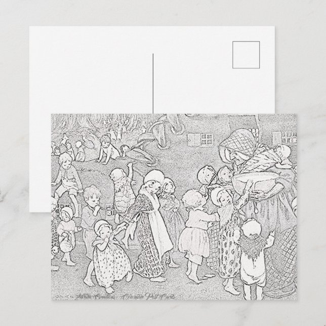 FEMME QUI VIVAIT DANS UNE CHAUSSÉE | Carte postale (Devant / Derrière)