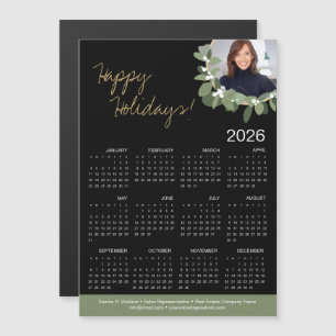 Femme Realtor Photo 2026 Calendrier Joyeuses Fêtes