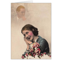 Femme Rêvant Vintage