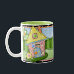 "Femme Sage" Mug Deux Tons<br><div class="desc">"Une sage femme construit sa maison... " Proverbes 14:1 Cette tasse à café à deux tons présente l'oeuvre numérique originale d'un chalet sucré de Becky Schultea, réalisé dans le style "tissu appliqué", avec "ric rac" et "boutons" - mignon! Mais surtout, l'oeuvre colorée est accompagnée d'un verset de Proverbes qui donne...</div>