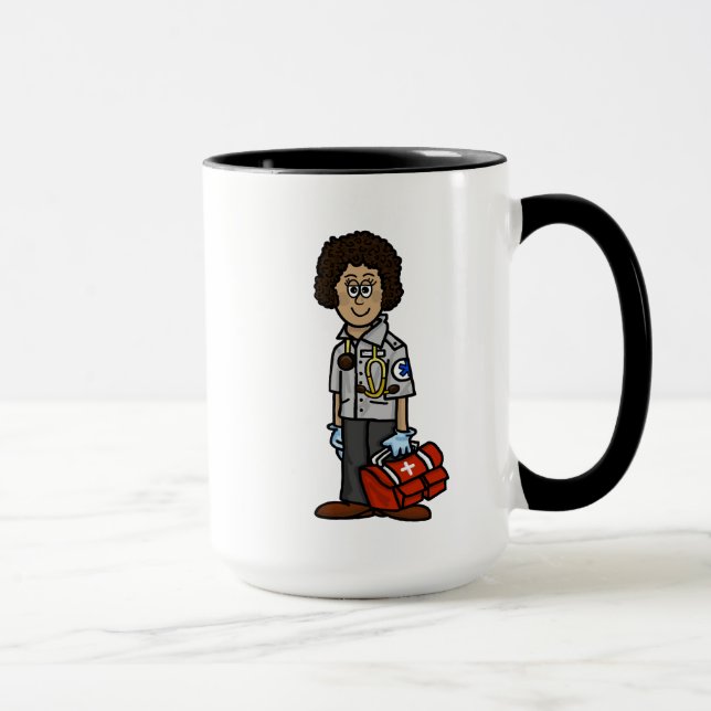 Femme sombre EMS Nom personnalisé Mug (Droite)