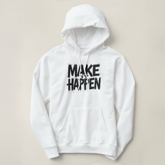 Femme Sweat à Capuche Citation Motivationnelle « M (Design devant)