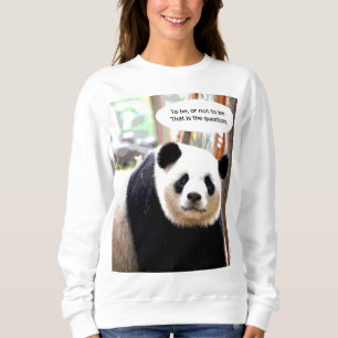 Femme Sweatshirt Shakespeare Citation Panda Bear