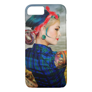 Femme tactile Flexing Musculaire Tattooed Coque