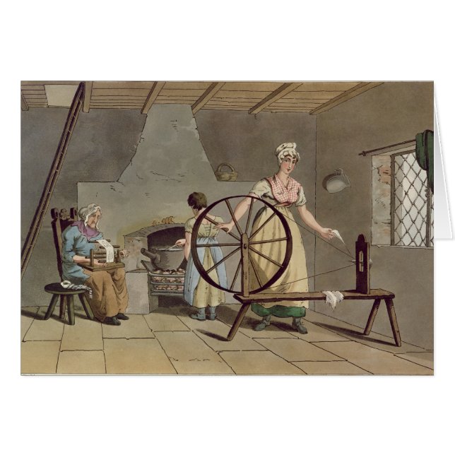 Femme tournant, du 'costume de Yorkshire (Devant horizontal)
