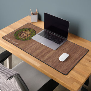 Femme verte - Mat de bureau en bois