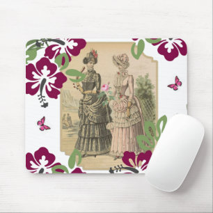 Femme victorienne Pad à souris florales ! Tapis de