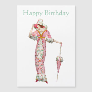 Femme vintage 1900 Joyeux Anniversaire