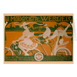 Femme vintage à vélo avec Cupidon