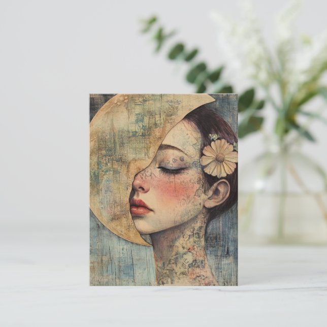 Femme Vintage Boho et demi-lune (Debout devant)