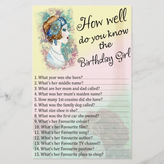 Femme Vintage Dans quelle mesure connaissez-vous l (Devant)