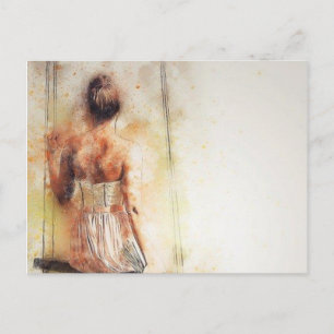Femme Vintage de carte postale