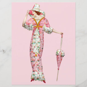 Femme vintage des années 1900 avec parapluie