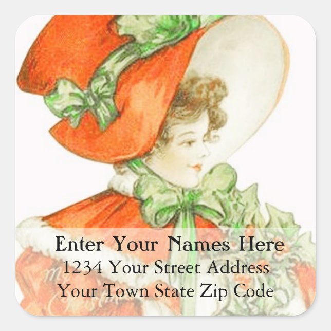 Femme vintage en Étiquette de adresse Casquette ro (Devant)