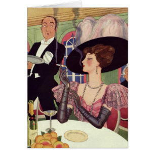 Femme vintage fumant une cigarette buvant du champ