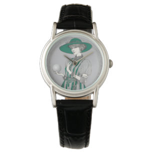 Femme vintage Golfer Femme montre au poignet