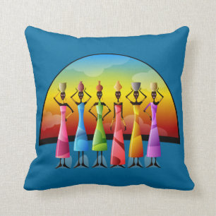 femmes africaines avec coussin de navires