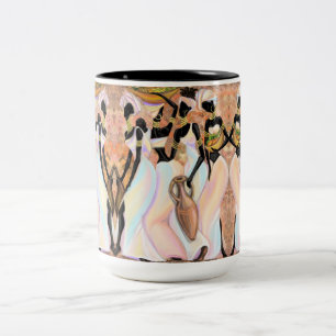 Femmes africaines Café Mug Cadeau Peinture moderne