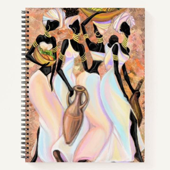Femmes africaines Carnet peinture de style moderne (Devant)