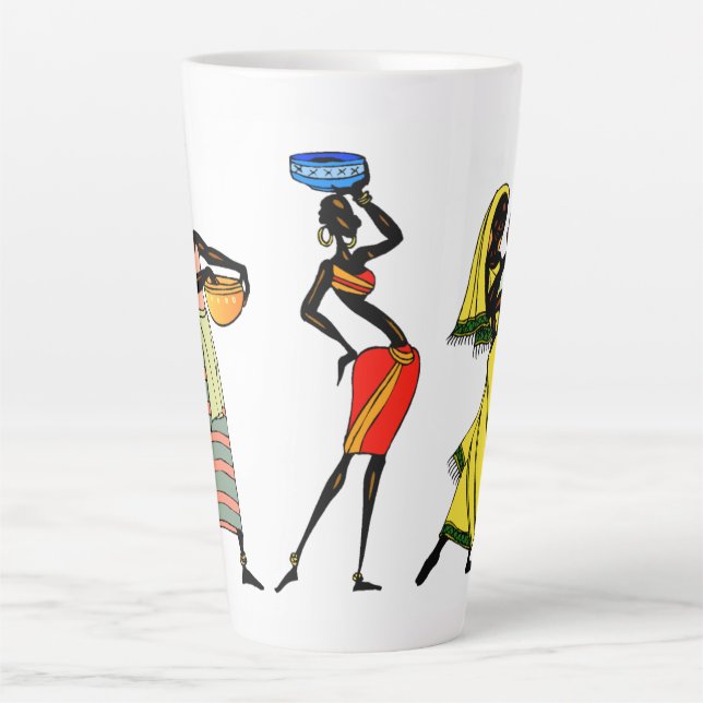 Femmes africaines Latte Mug (Devant)