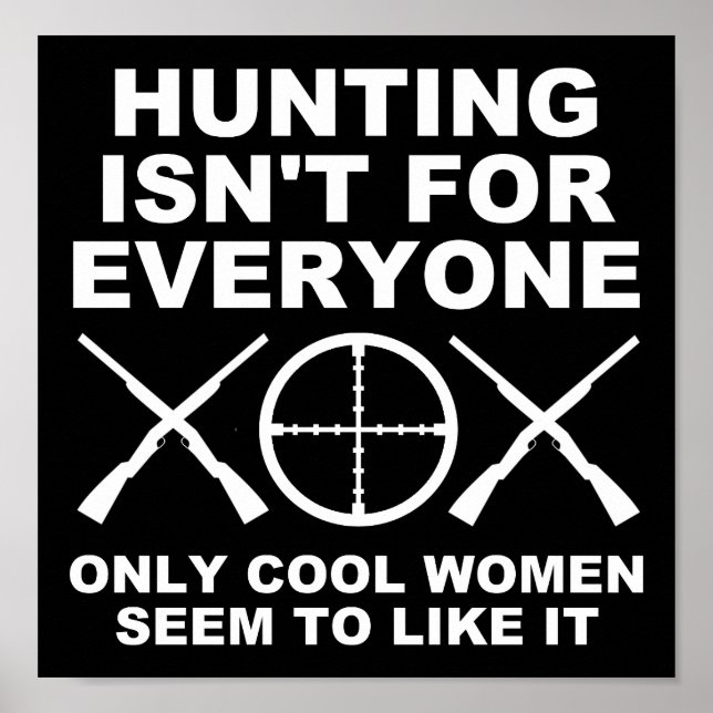 Femmes branchées qui aiment la chasse Affiche de c (Devant)