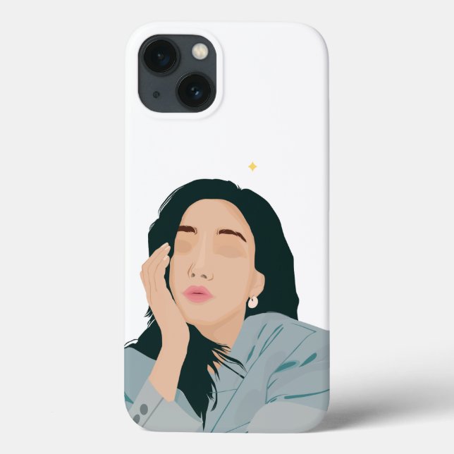 Femmes Coque Illustration pour Iphone 13 Coque (Verso)