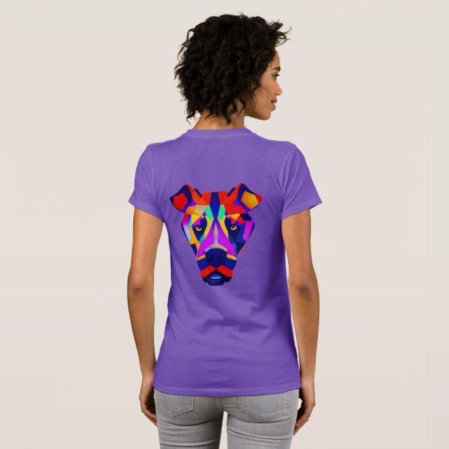 femmes de chien d'Alexandre T-shirt violet slim do (Dos entier)