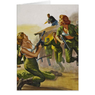 Femmes de combat de combat dans leurs