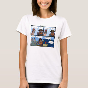Femmes de T-shirt de pirate de grammaire