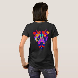 femmes de T-shirt noir au dos de Alexander's Dog