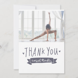 Femmes de Yoga sur Carte de remerciements Arrière 