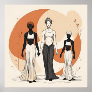 Femmes en harmonie — Art mural féminin contemporai