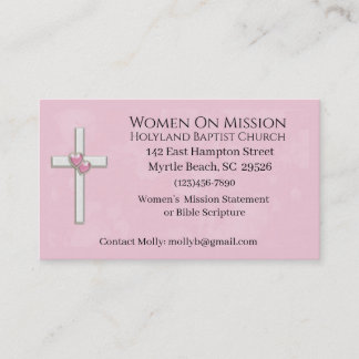 Femmes en mission Carte de visite de l'église