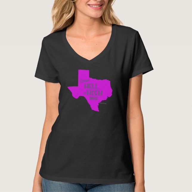 Femmes fortes de T-shirt de #Texas d'enfer ou de (Devant)