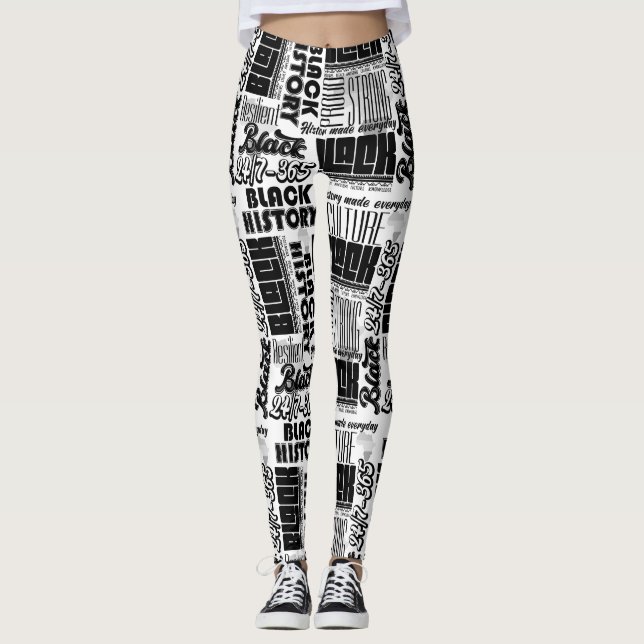 Femmes Histoire Noire Leggings (Devant)