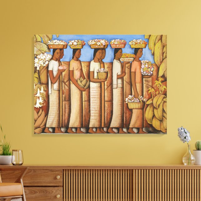 Femmes Indigènes Mexicaines Art Déco Tons Terreux (Insitu(Salon))