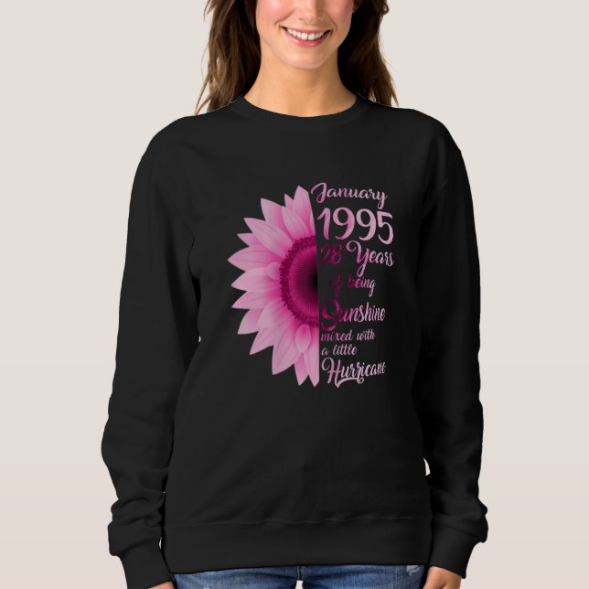 Femmes Janvier Fille 1995 TShirt 28 ans 28e (Devant)