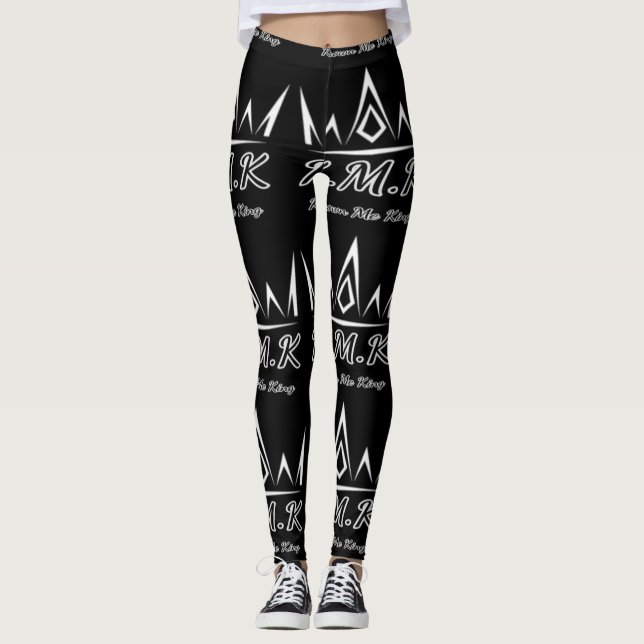 Femmes K.M.K. Leggings noirs (Devant)