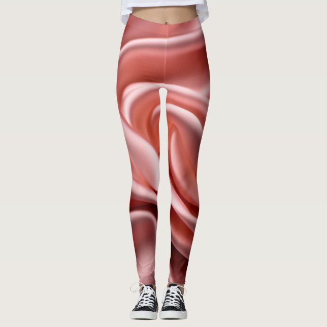 femmes leggings tourbillons de satin peachy (Devant)