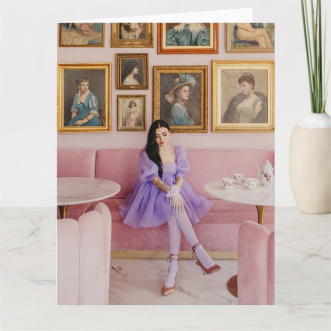 femmes magnifiques avec peintures carte de voeux p (Devant)