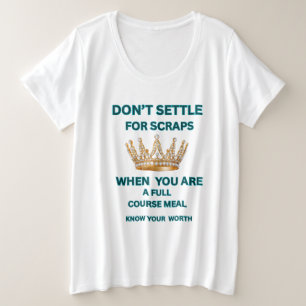 FEMMES N'ACCEPTEZ PAS LES T-SHIRTS BLANC TEAL CROW