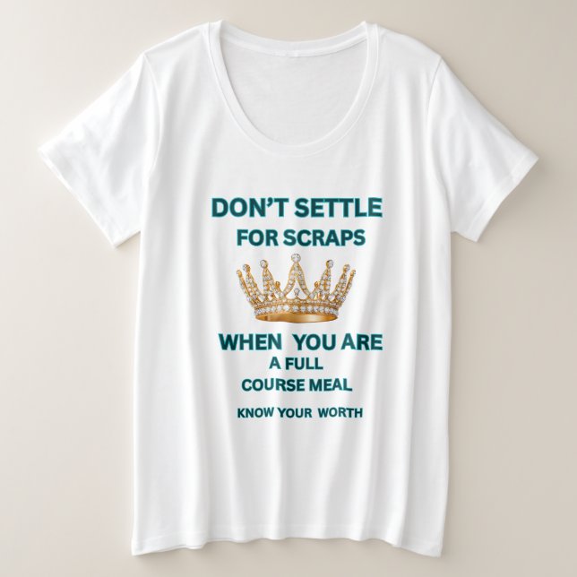 FEMMES N'ACCEPTEZ PAS LES T-SHIRTS BLANC TEAL CROW (Design devant)