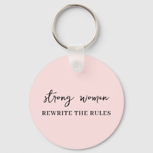 Femmes Sage Porte-clés Citation Féministe Rose
