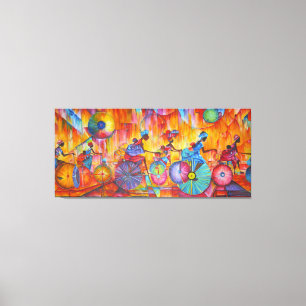 Femmes sur Roues imprimé toile étirée.