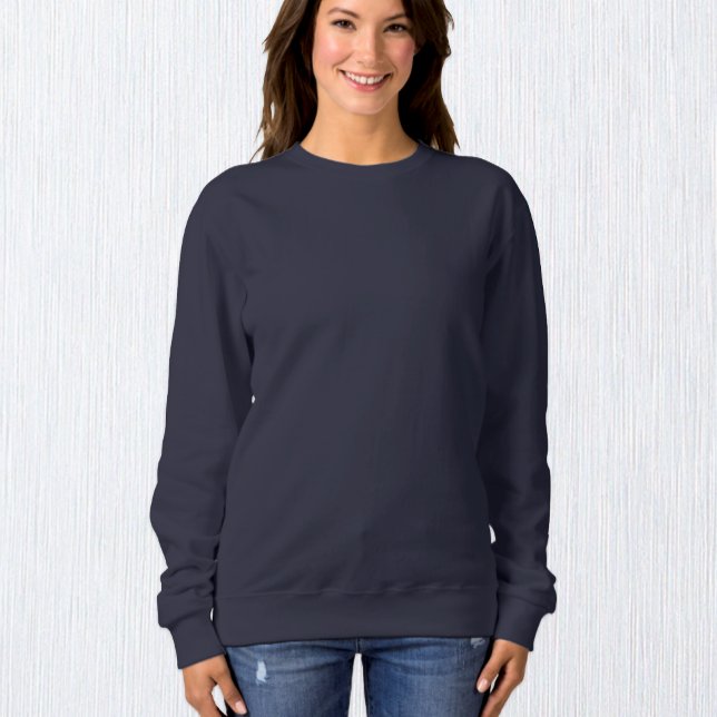 Femmes Sweatshirt bleu marine / Personnaliser (Créateur téléchargé)