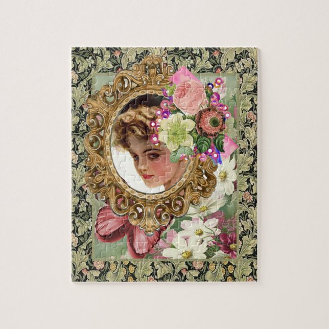 Femmes Victoriennes Florales Puzzles (Vertical)