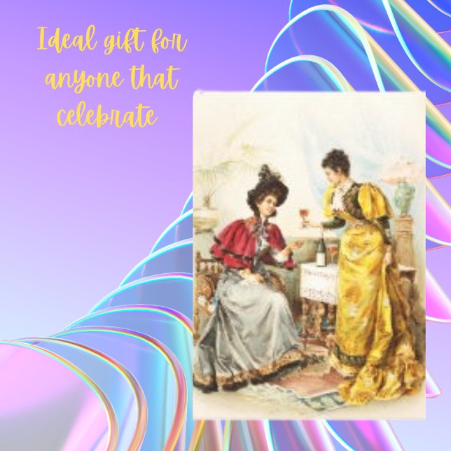 Femmes vintages Boire Vin Antique Toile Imprimer (Créateur téléchargé)